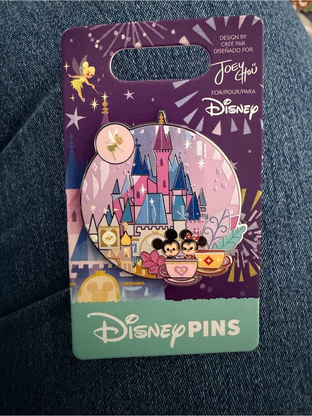 Disney Pink & Blue Castle Tsum Tsum Teacup Enamel Pin by Joey Chou